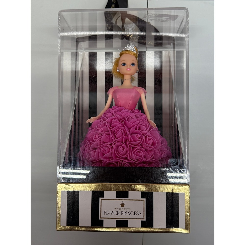 Always and Forever Flower Princess Doll Pink Rose Gown Blonde Tiara New in Box